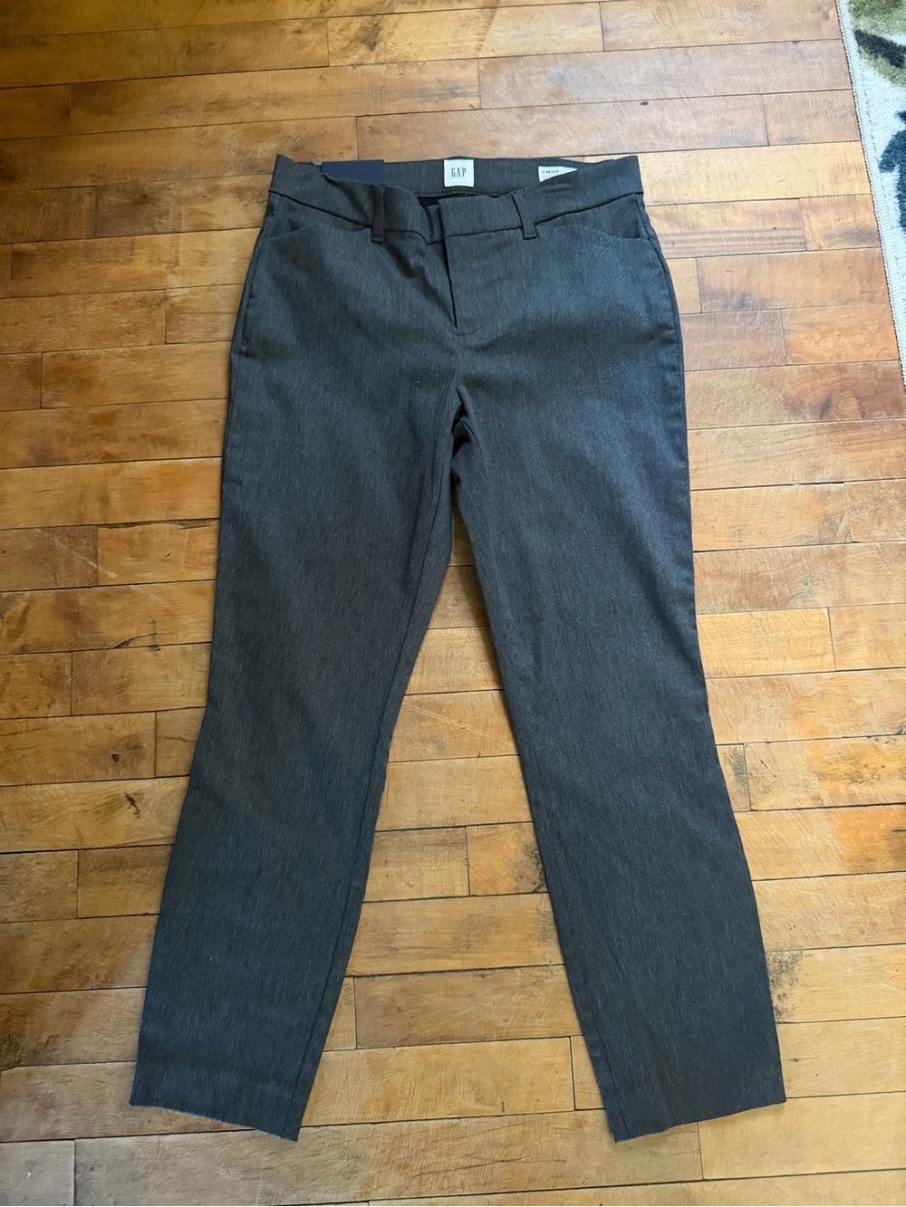 GAP Women's Charcoal Gray Straight Dress Pants